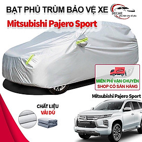 Bạt phủ xe ô tô 7 chỗ cỡ to Mitsubishi Pajero Sport , áo chùm phủ kín bảo vệ xe ô tô cao cấp