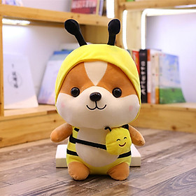 Hình ảnh Gấu bông gối ôm chú chó Shiba Cosplay đáng yêu nghộ nghĩnh-Vàng