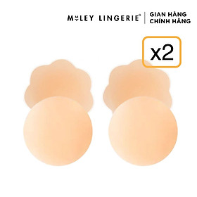 Combo 4 Cặp Miếng Dán Ngực Silicon Hình Cánh Hoa và Matte Tàng Hình Cho Phái Nữ, Miếng Dán Miley Lingerie