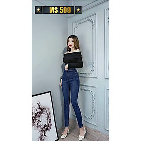 Quần jean nữ Lưng Cao Julido Store, chất jean co dãn 4 chiều ống ôm chân mẫu Ms509