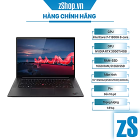 Mua Laptop Lenovo ThinkPad X1 Extreme Gen 4 - Core i7-11800H  16GB  512GB  RTX 3050Ti  16  2K (Hàng Chính Hãng)