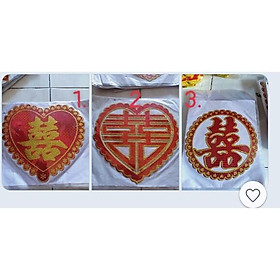 Chữ hỷ dán xe
