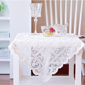 Khăn trải bàn vải ren hoa tuyệt đẹp trang trí bàn phòng khách, phủ tap đầu giường phong cách Bắc Âu KB-02