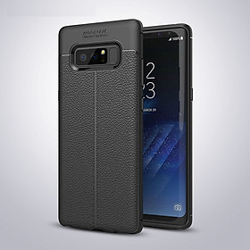 Ốp lưng silicon dẻo giả da Auto Focus cao cấp dành cho Samsung Note 8 - Hàng chính hãng