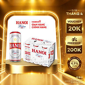 Lốc 6 lon Bia Hanoi Premium (330ml/lon)