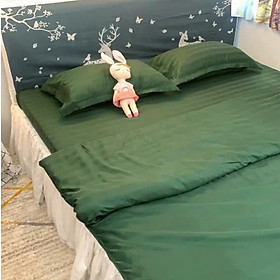Bộ vỏ chăn ga gối cotton 3F kẻ sọc LIDACO vải dày mát nhiều mẫu lựa chọn