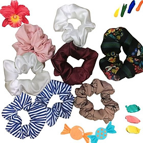 Dây cột tóc- buộc tóc vải nhiều màu hot nhất hiện nay- màu ngẫu nhiên- Kiến Lửa