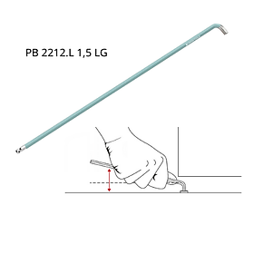 Lục Giác Lẻ PB Swiss Tools Loại Rainbow Cong 100° Đầu Bi 2212.L Các Size 1.5-6.0mm Sản Xuất Tại Thụy Sỹ