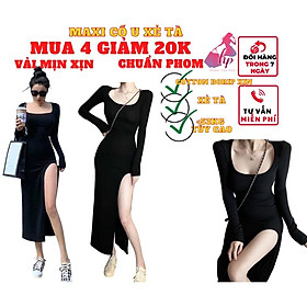 Đầm Maxi xẻ đùi Hàn Quốc