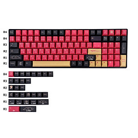 Mua Keycap Cho Bàn Phím Cơ  SAMURAI Red Thick PBT Cherry Profile 129 Phím