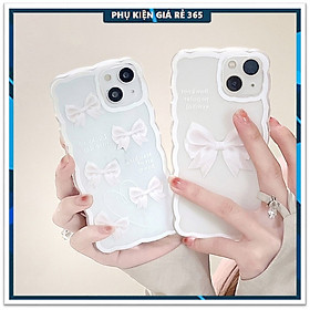 Ốp lưng lượn sóng cho iPhone 6/6s, 6 Plus/6s Plus, 7/8/SE 2020, 7 Plus/8 Plus hình nơ