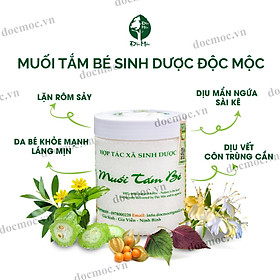 Muối Tắm Bé Độc Mộc,  Lặn Rôm Sẩy, Dịu Sài Kê, Da Mịn Màng Hoàn Toàn Từ Thảo Dược Thiên Nhiên 400g