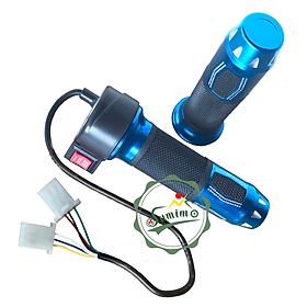 Tay ga xe điện nút tốc độ 3 cấp gù nhôm kiểu 2