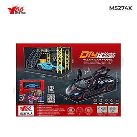 Đồ Chơi Mô Hình Xe hợp kim tỷ lệ 1:32 Lamborghini LP770  + Décor gara sửa chữa - MY66-M5274X ( chọn màu)