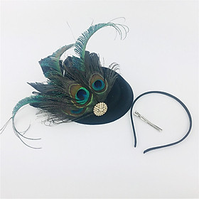 Fascinators Hat for Women, Pillbox Tea Party Hat, Derby Feather Cocktail Fascinator Headband