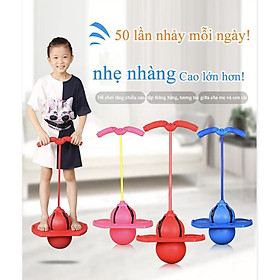 Bóng nhúng nhảy rèn luyện thể chất phát triển chiều cao cho bé từ 7 tuổi (Blue) - bao gồm đồ bơm hơi