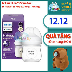 Bình sữa thủy tinh  mô phỏng tự nhiên hiệu Philips Avent (120ml - đơn) cho trẻ từ 0 tháng tuổi 671.13