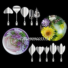 Mua Bộ 10 dụng cụ làm rau câu 3D – Bộ làm hoa cúc đại đóa  hoa cúc kim - Tặng kèm xi lanh – Mã số 1260