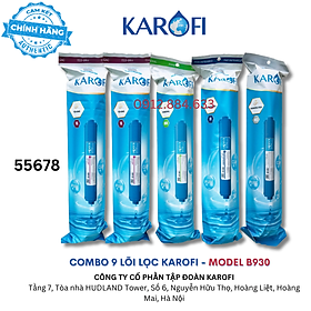 Mua Combo 5 lõi lọc Karofi cho máy Karofi B930 gồm các lõi 55678 (2 lõi T33) - Hàng chính hãng