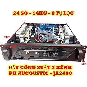 Mua CỤC ĐẨY 24 SÒ CHÍNH HÃNG PK AUCOUSTIC - 600W x 2 KÊNH - 14KG - MAIN CÔNG SUẤT