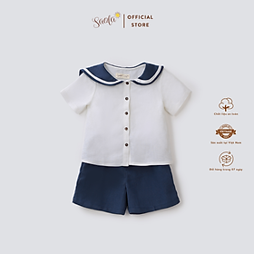 Bộ Áo Quần Thuỷ Thủ Cho Bé Chất Liệu Linen Cao Cấp - HAREM SET - SEL013 - SAOLA KIDS CLOTHING