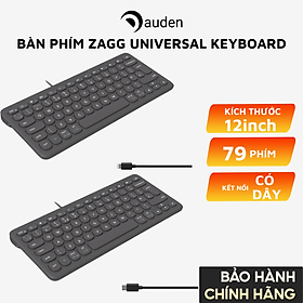 Mua Bàn phím ZAGG Universal Keyboard Type-C  Light-ning  kích thước 12 inch 79 phím  bảo hành 12 tháng 1 đổi 1 - Hàng chính hãng