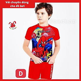 Đồ bơi bé trai hình siêu nhân nhện 10-39kg - vải thun độ co giãn - Kiến Lửa