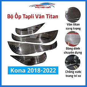 Bộ ốp tapli Kona 2018-2019-2020-2021-2022 vân Titan chống xước va đập khi mở cửa và làm đẹp xe