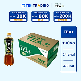 Thùng 24 Chai Trà Ô Long Tea+ Plus (450ml/Chai)