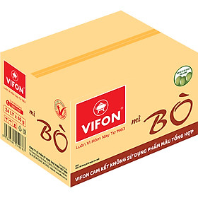Thùng 24 Ly Mì Bò NGON NGON VIFON (60g / Ly)