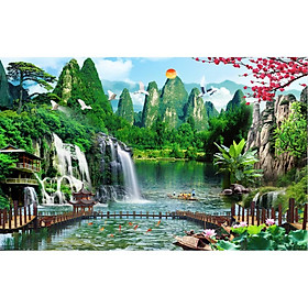 GIẤY DÁN TƯỜNG 3D TP PHONG CẢNH SƠN THỦY HỮU TÌNH KT 80X120CM
