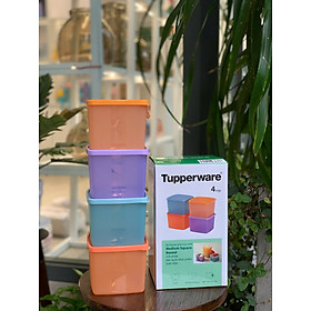 Mua Bộ Trữ Khô & Mát Tupperware Medium Square Round 4 Gen I Hộp Màu Ngẫu Nhiên