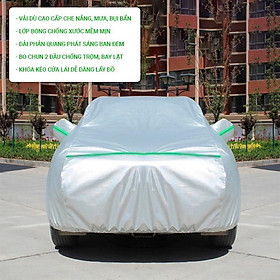 Bạt phủ xe ô tô 7 chỗ Toyota Fortuner 3 lớp chống nóng, chống thấm. Bạc phủ xe Fortuner, Bạt trùm xe SUV