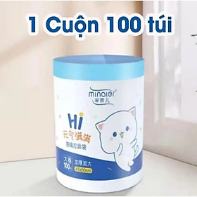 Mua Túi Đựng Rác Cuộn 100 Túi Có Dây Rút 45x50cm – Loại Siêu Dày 360gr / Mỏng 250gr – Nhựa PE Dai Chắc Chắn  Chống Rò Rỉ Nước - HÀNG CHÍNH HÃNG MINIIN