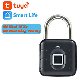 Mua Ổ Khoá Vân Tay Thông Minh Vinetteam Kết Nối Bluetooth Mở Khoá Qua APP TUYA Giúp Bảo Vệ Nhà Cửa  Khoá Tủ An Toàn Tặng Kèm Cáp Sạc - Hàng Chính Hãng