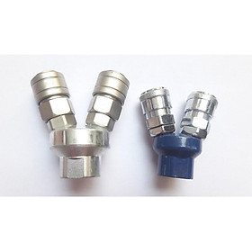 Đầu nối hơi 2 đầu chia máy nén khí