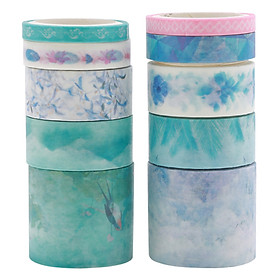 Bộ 10 Băng Keo Giấy Trang Trí Washi Tape