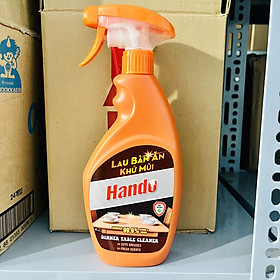 Chai lau bàn ăn khử mùi diệt khuẩn Hando 500ml