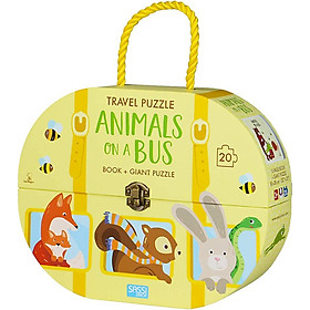 Bộ ghép hình 20 mảnh siêu to cho bé 2+ Travel Puzzle - Animals On A Bus