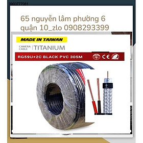 Mua Cable Camera TAIWAN RG59/u+2c có kèm nguồn đồng nguyên chất (giá cho 1 mét)