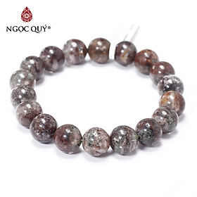 Vòng thạch anh ưu linh rêu nâu 11mm mệnh thổ, kim - Ngọc Quý Gemstones