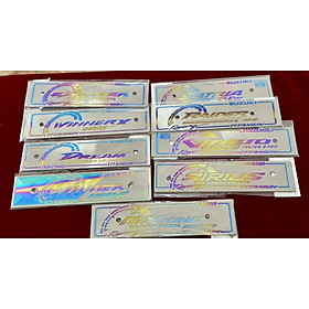 Bảng tên titan điện phân kèm pát và ốc gắn cho exciter, mxking, winner, wave, dream, sirus, vario, satria, sonic, raider
