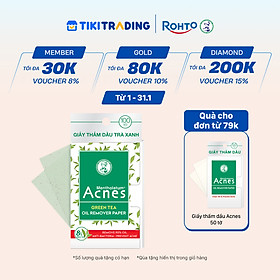 Giấy thấm dầu trà xanh Acnes Oil Remover Paper Green Tea 100 tờ