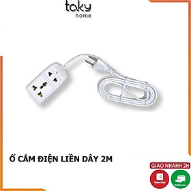Mua Ổ Cắm 2 Lỗ 2 Chạc Và 3 Chạc  Ổ Cắm Điện Thông Minh Dây Nối Dài 2m  An Toàn Tiện Dụng Trong Gia Đình. TakyHome 8608
