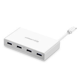 Mua Bộ Chia USB Type-C Sang 4 Cổng USB 3.0 có hỗ trợ thêm cổng sạc USB Type-C Cao Cấp dài 70mm màu Trắng Ugreen TC30278 Hàng chính hãng.