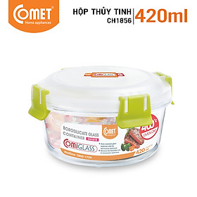 Hộp đựng thực phẩm thuỷ tinh 420ml Comet CH1856 - Hàng chính hãng