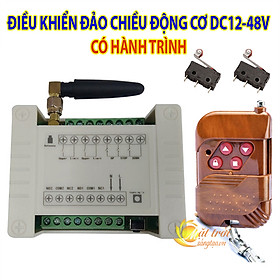 Công tắc điều khiển đảo chiều động cơ DC12-48V có hành trình V3 - Tần số 433Mhz ( Bộ kèm 2 remote )