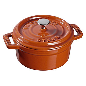Nồi gang tròn Staub Nâu vàng 10cm