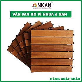 Combo 9 Ván Sàn Gỗ Tự Nhiên Màu Nâu Vàng, Vỉ Gỗ Lót Sàn Ban Công, Sân Vườn, Hồ Bơi, Phòng Spa, Siêu Bền, Chịu Nước Tốt, Chống Trơn Trượt, Tiêu Chuẩn Xuất Khẩu