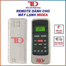 Remote dùng cho máy lạnh MIDEA, điều khiển dùng cho máy lạnh MIDEA, TẶNG KÈM PIN, hàng chính hãng, Điện Lạnh Thuận Dung